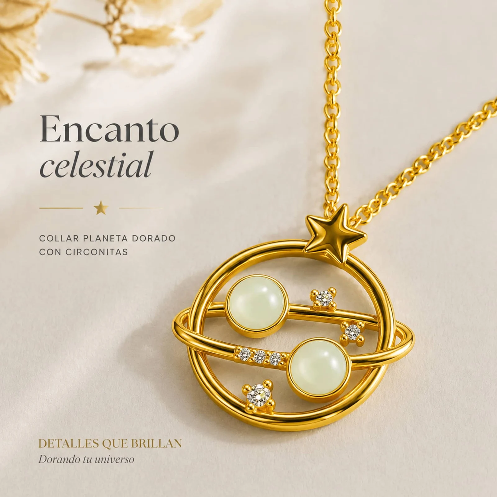 COLGANTE CHAPADO ORO 14K CON CIRCONITA