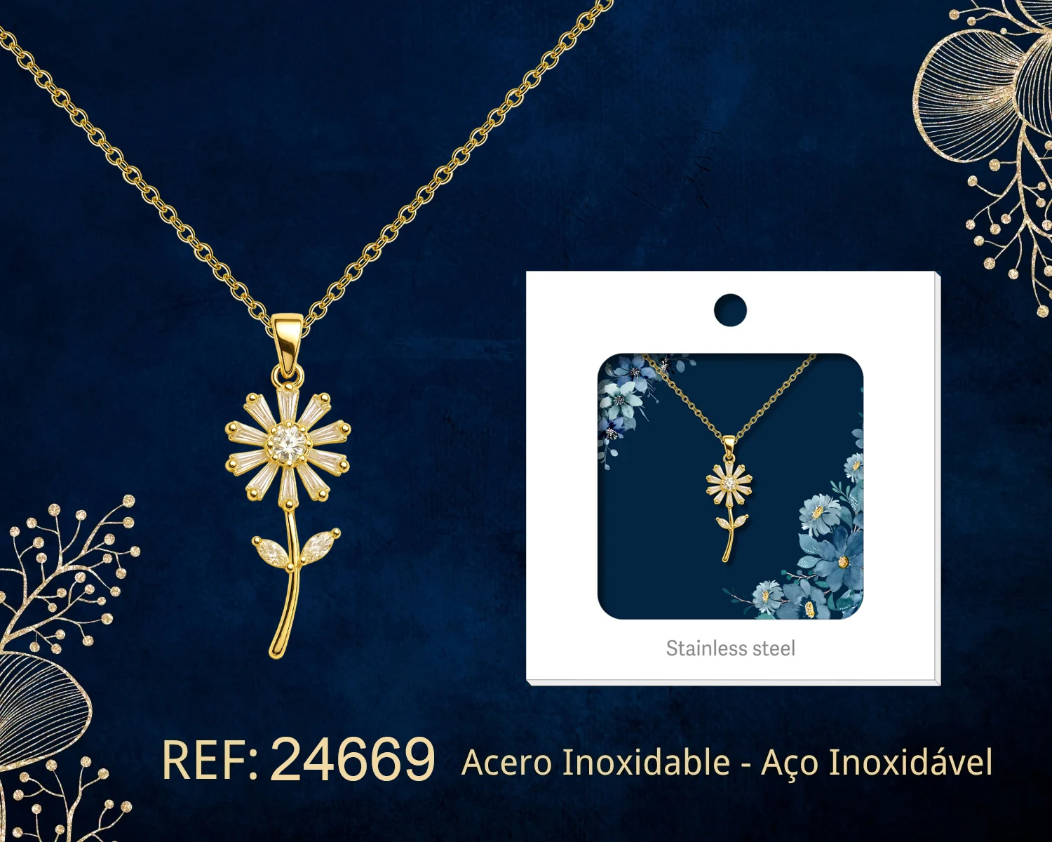 COLGANTE CHAPADO ORO 14K CON CIRCONITA