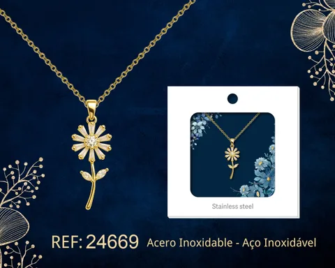 COLGANTE CHAPADO ORO 14K CON CIRCONITA