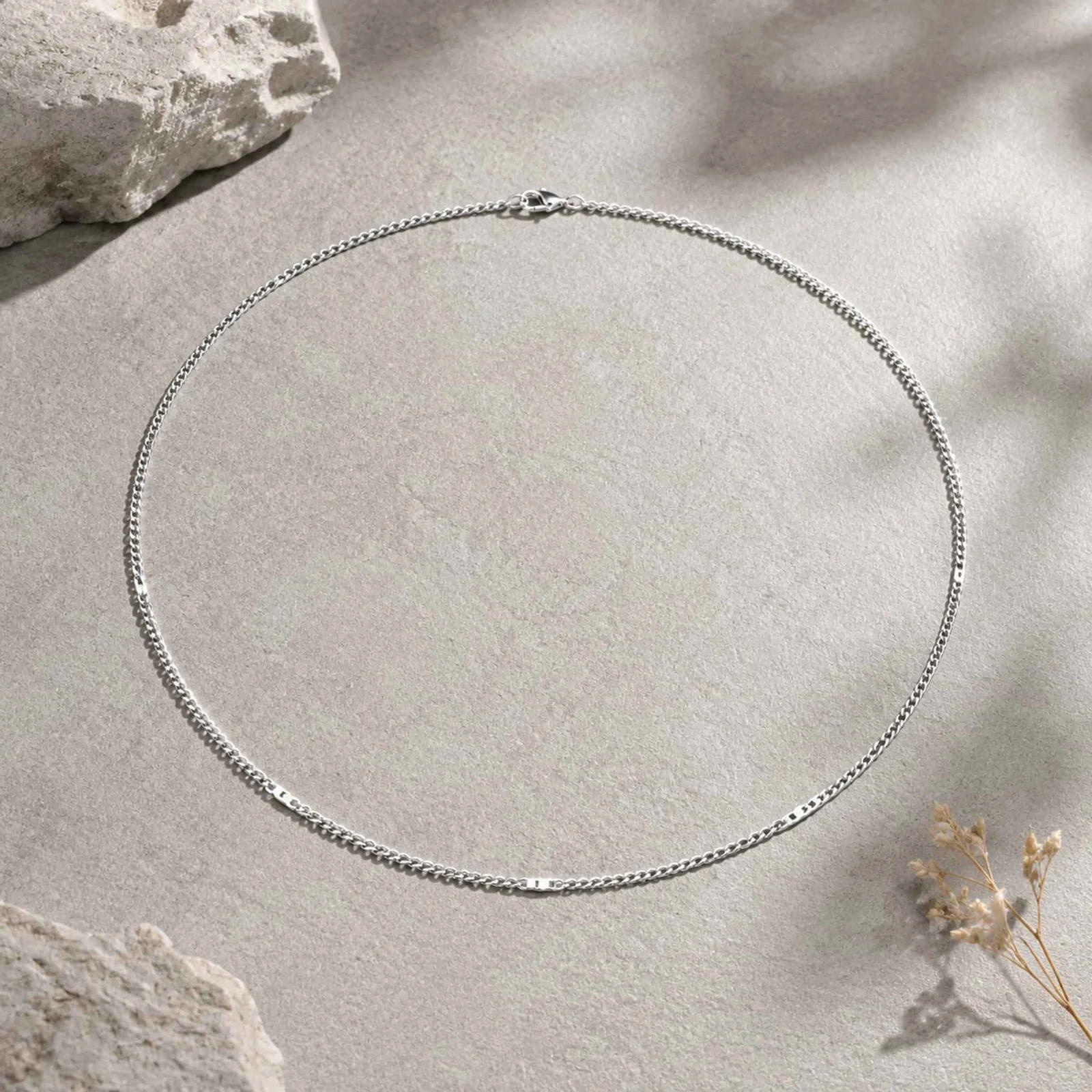COLLAR DE CADENA ACERO PLATEADO