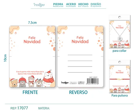 TARJETA DE NAVIDAD PARA BISUTERIA