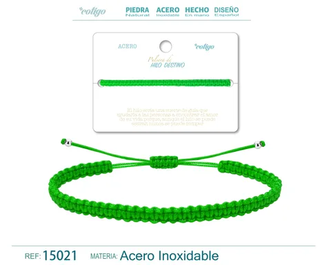PULSERA HILO DESTINO COLOR VERDE