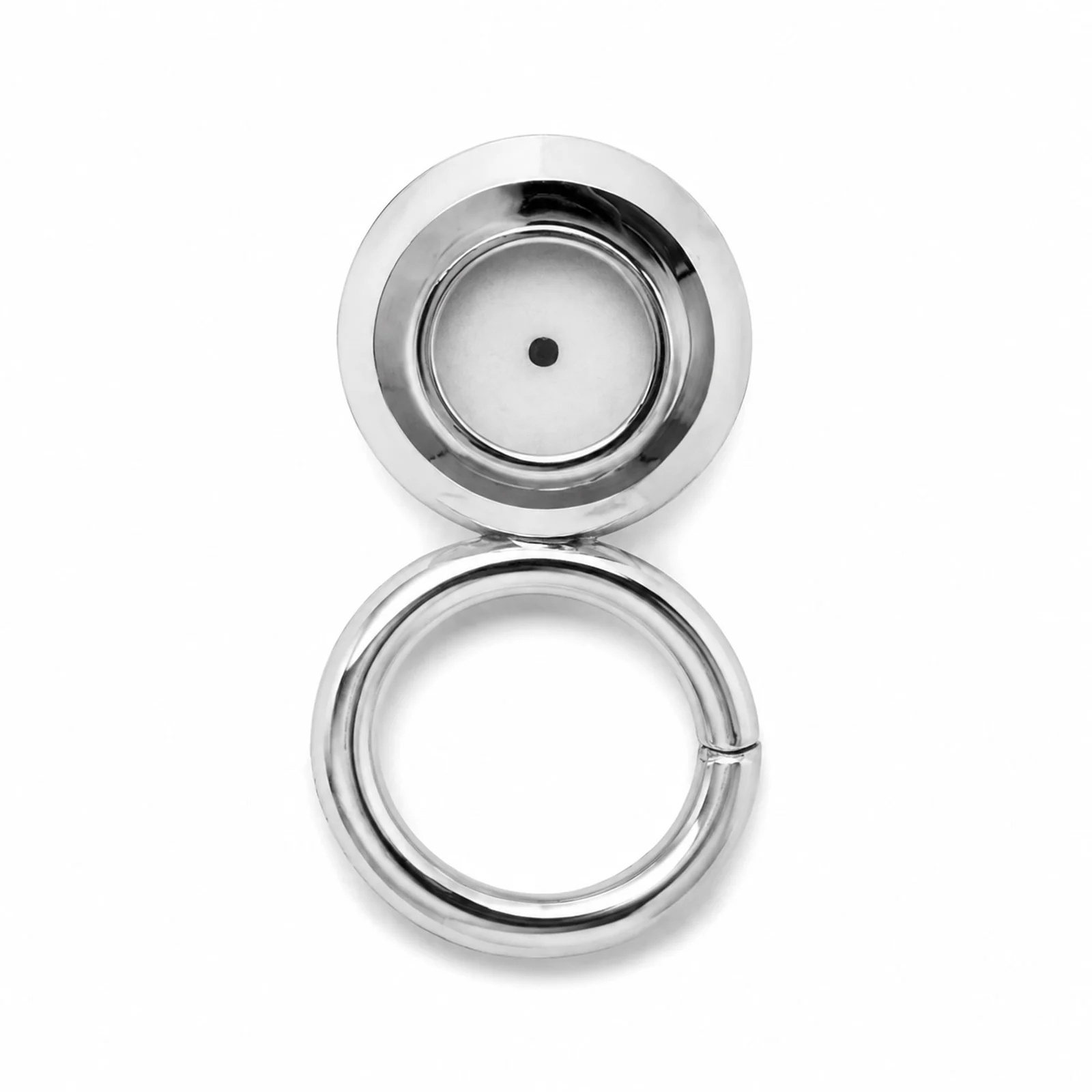 BOLA 4MM ACERO COLOR PLATEADO CON GOMA Y ARITO PARA CHARM