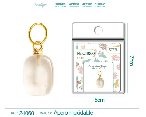 CHARM ACERO DORADO CHAPADO ORO 14 K