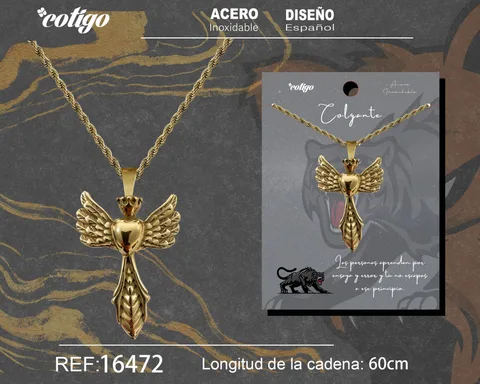 COLGANE HOMBRE ACERO COLOR DORADO