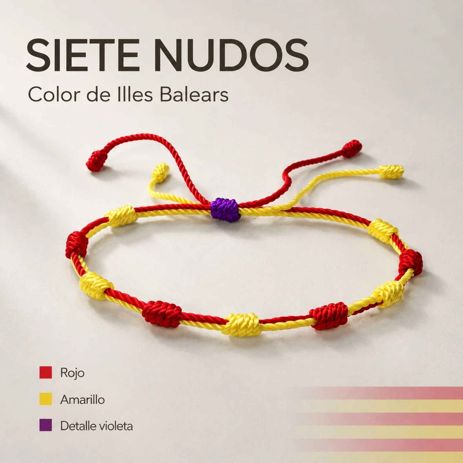 PULSERA 7 NUDOS DE BANDERA DE  ILLES BALEARS