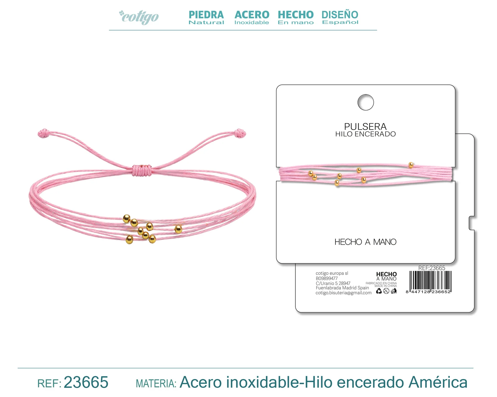 PULSERA HILO ENCERADO