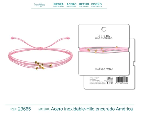 PULSERA HILO ENCERADO