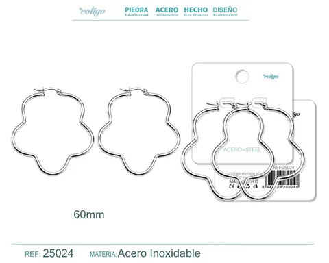 ARO ACERO 60MM COLOR PLATEADO