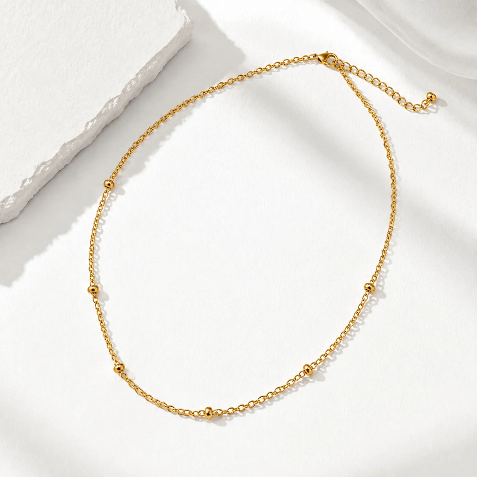 COLLAR DE CADENA ACERO DORADO
