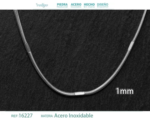 COLLAR DE CADENA ACERO PLATEADO