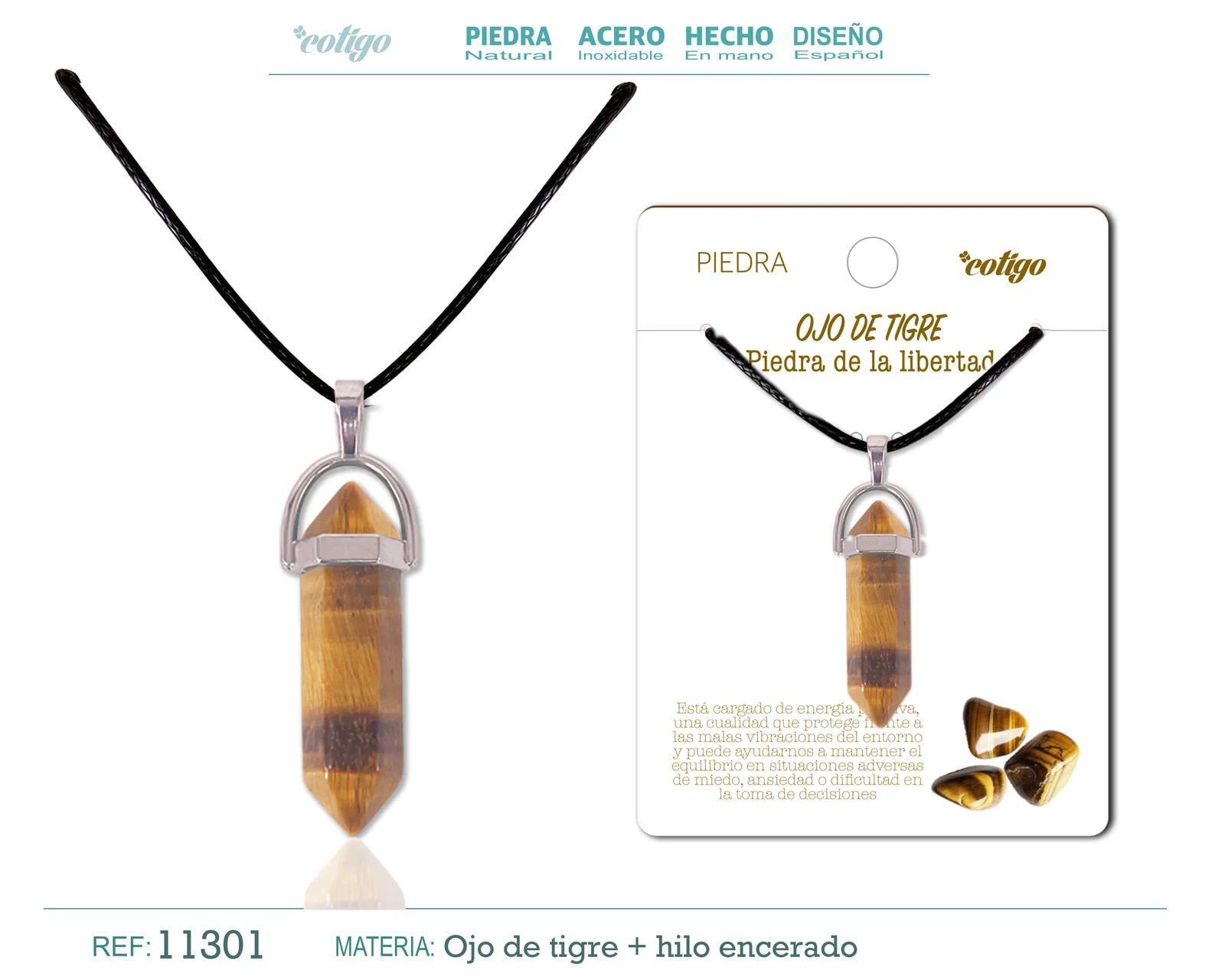 COLGANTE PUNTO OJO DE TIGRE