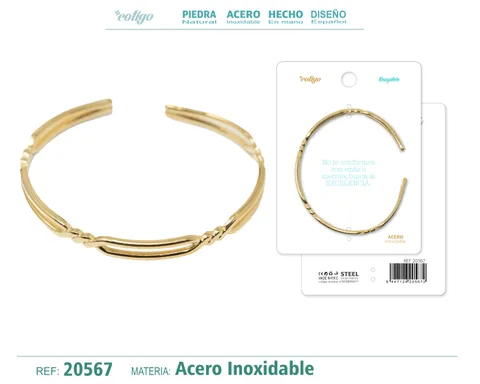 BRAZALETE ACERO COLOR DORADO