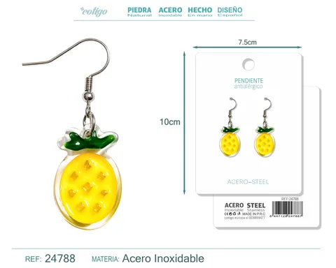PENDIENTE DE PIÑA ACCESORIO ACERO