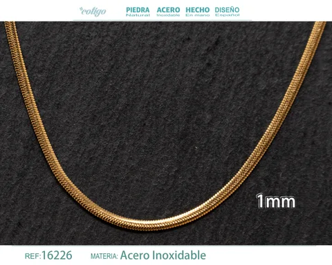COLLAR DE CADENA ACERO DORADO