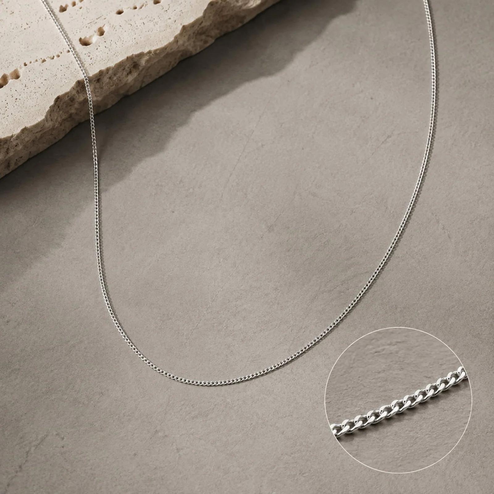 COLLAR DE CADENA ACERO PLATEADO