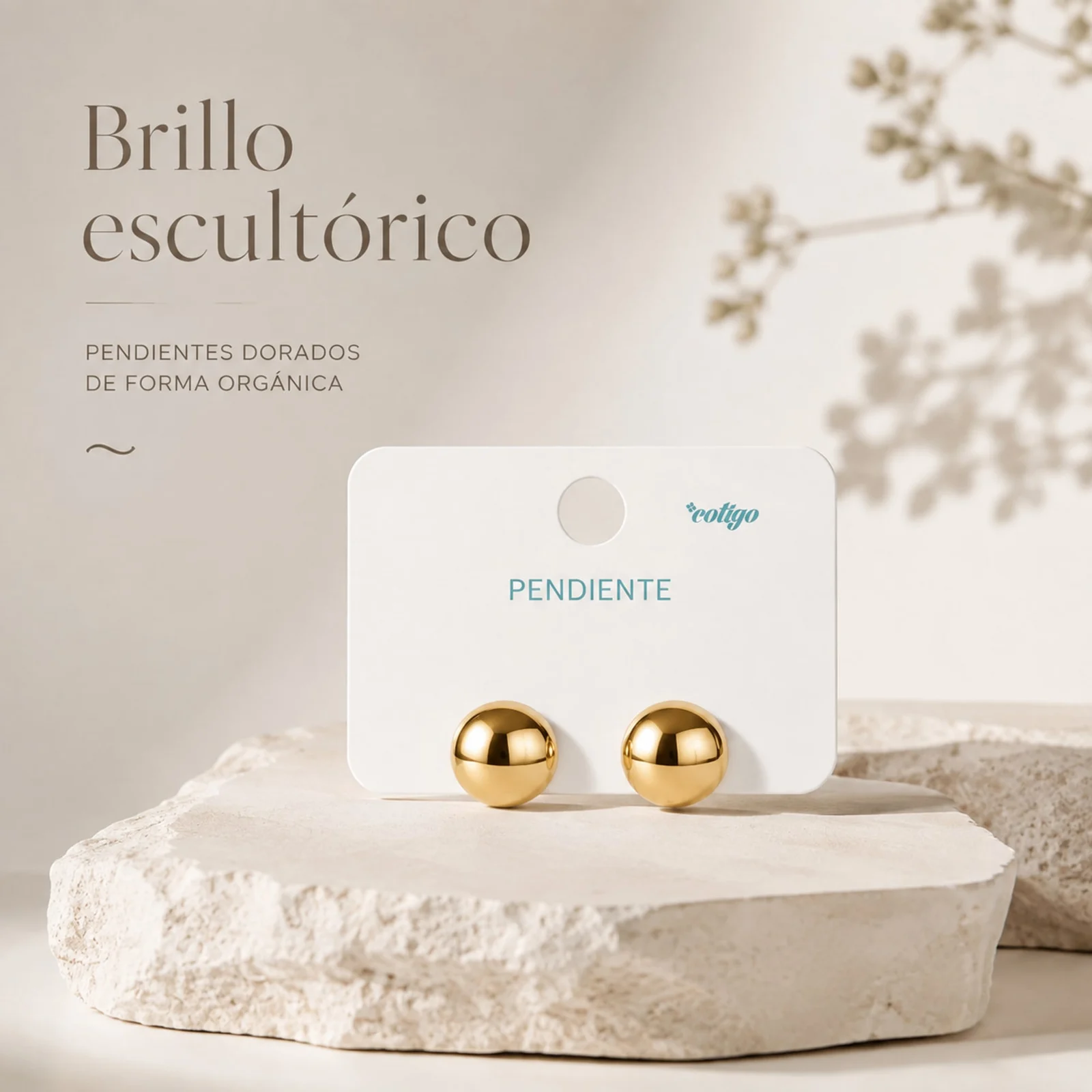 Pendiente de Plástico Metalizado