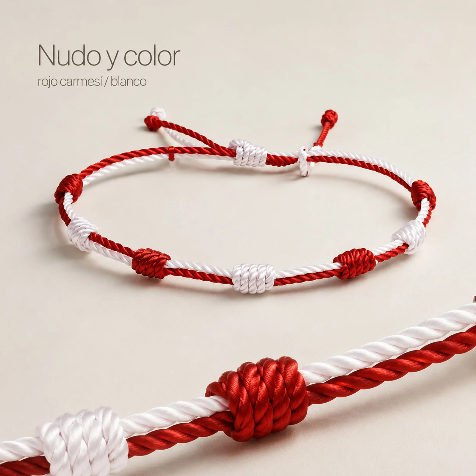 PULSERA 7 NUDOS DE BANDERA DE  CASTILLA LA MANCHA