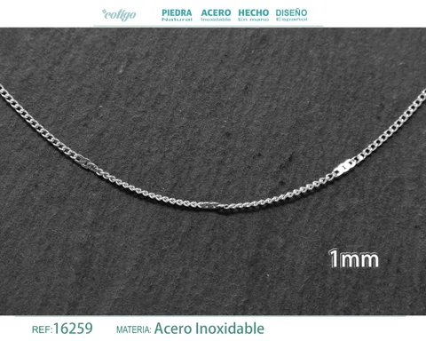 COLLAR DE CADENA ACERO PLATEADO