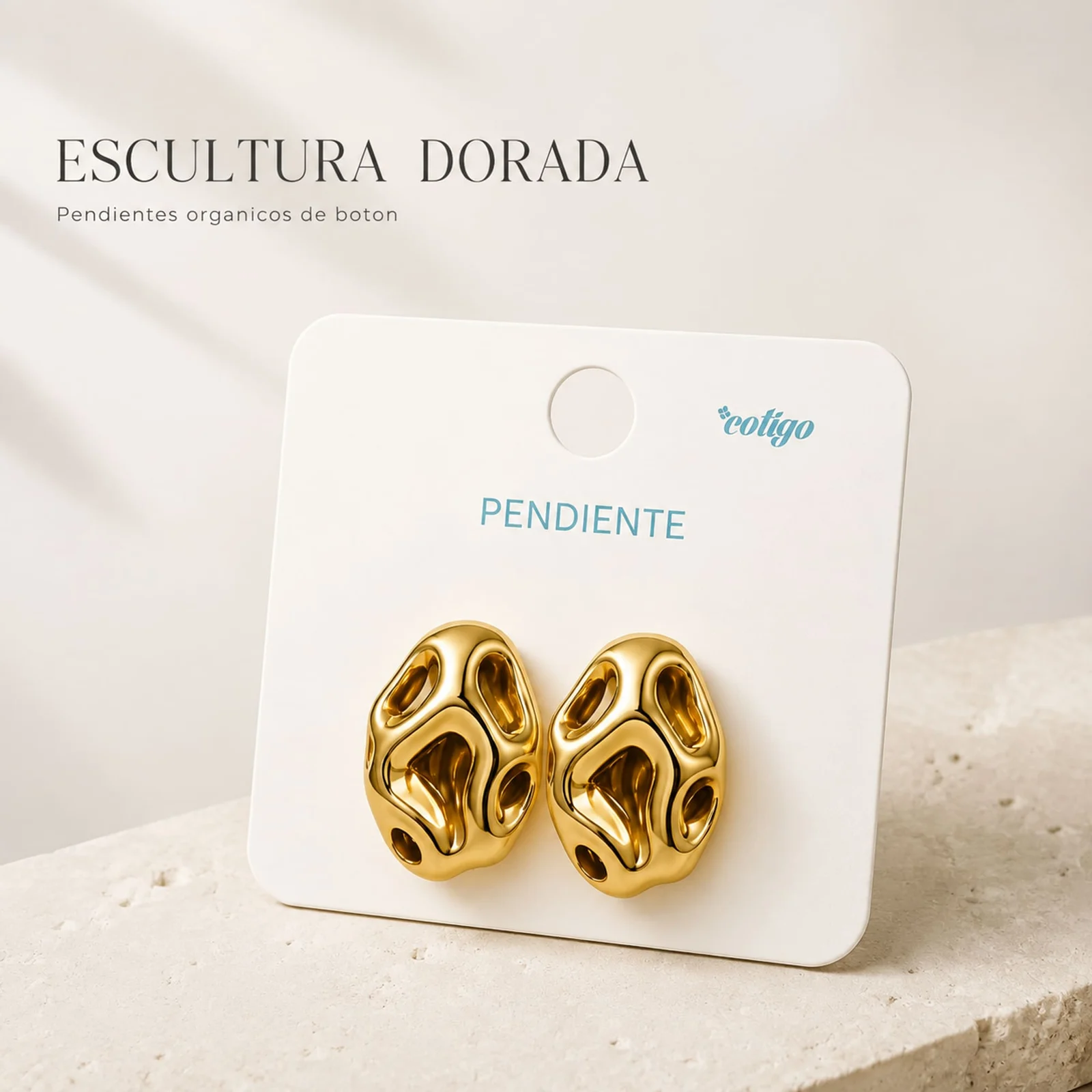 Pendiente de Plástico Metalizado