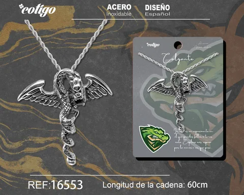 COLGANE HOMBRE ACERO COLOR PLATEADO