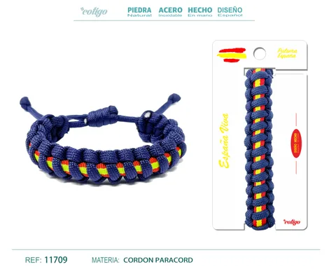PULSERA PARACORD BANDERA ESPAÑOL
