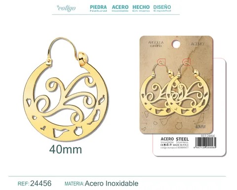 ARGOLLA CANARIA 40MM ACERO COLOR DORADO