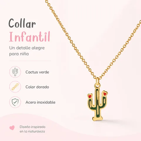 COLLAR NIÑA ACERO COLOR DORADO