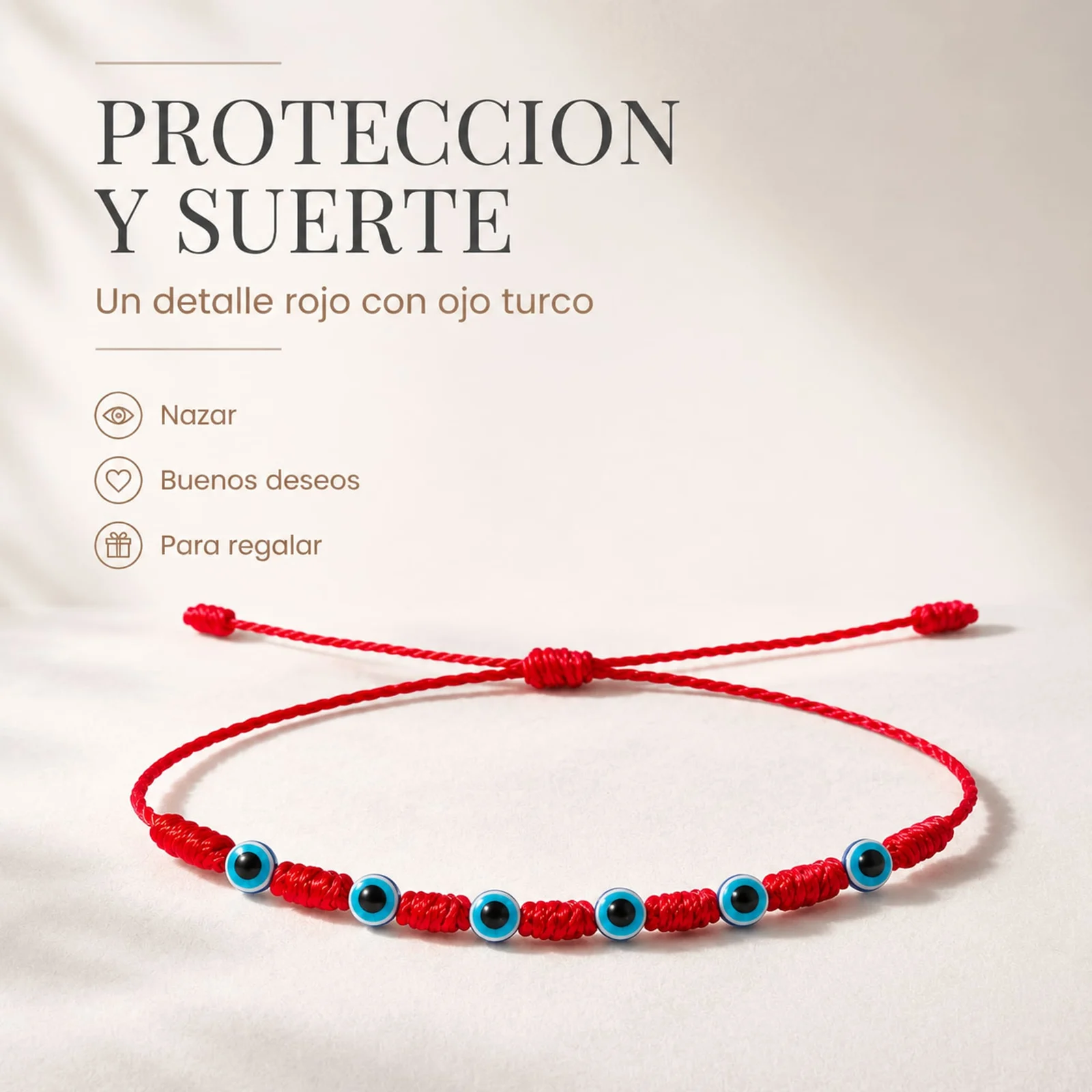 PULSERA 7 NUDOS CON OJO DE TURCO