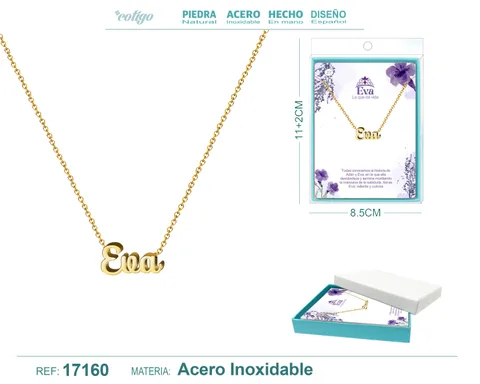 COLLAR EVA ACERO COLOR DORADO