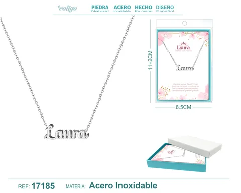 COLLAR LAURA ACERO COLOR PLATEADO