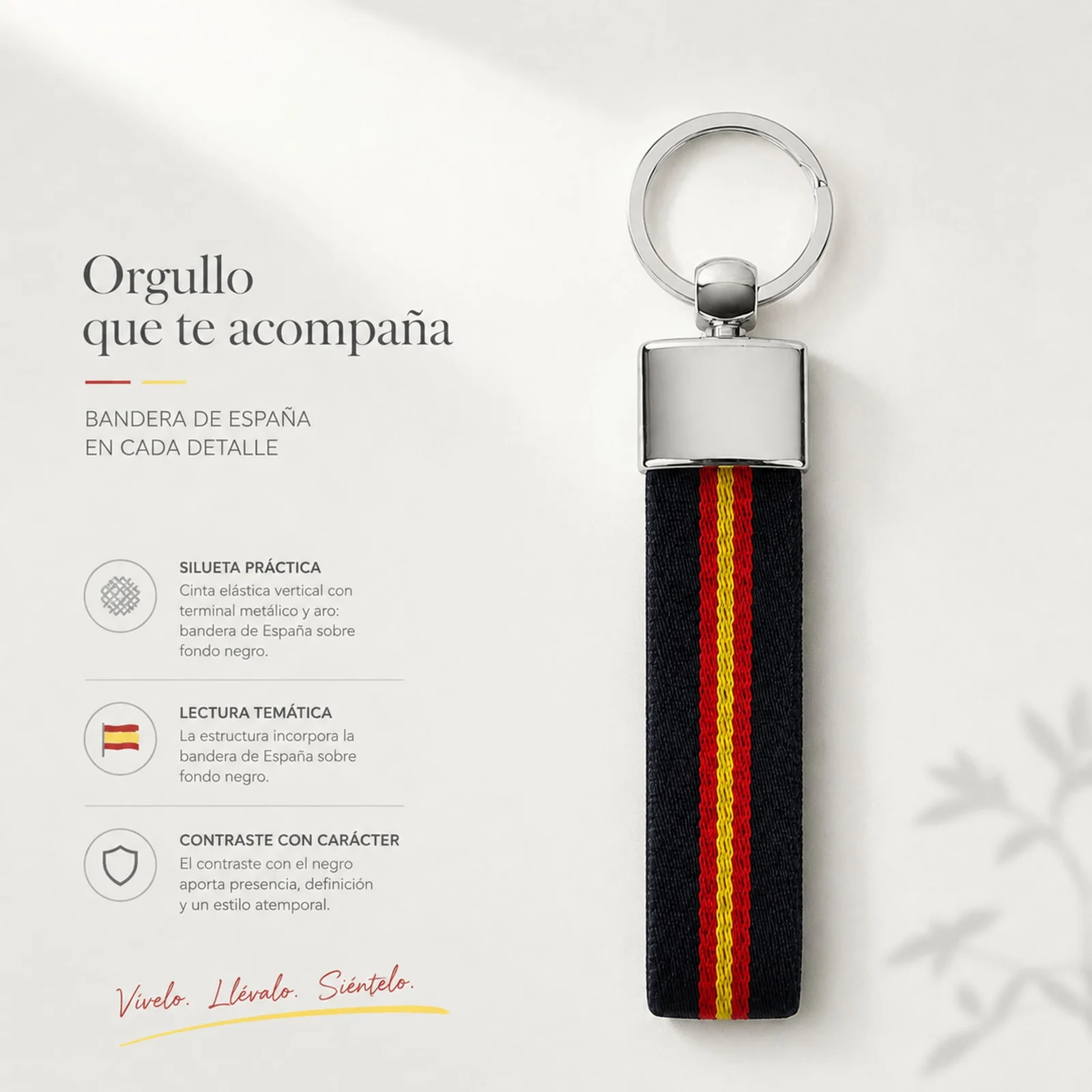 LLAVERO BANDERA ESPAÑA DE CINTA ELÁSTICA