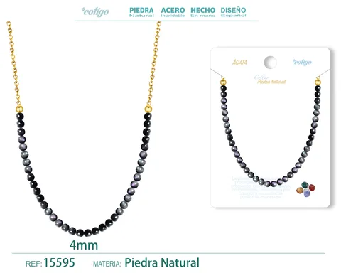 COLLAR OBSIDIANA 4MM