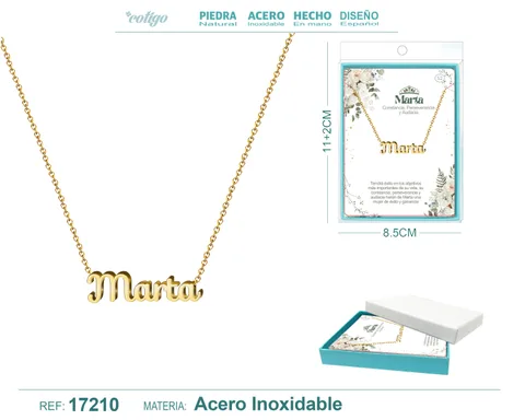 COLLAR MARTA ACERO COLOR DORADO