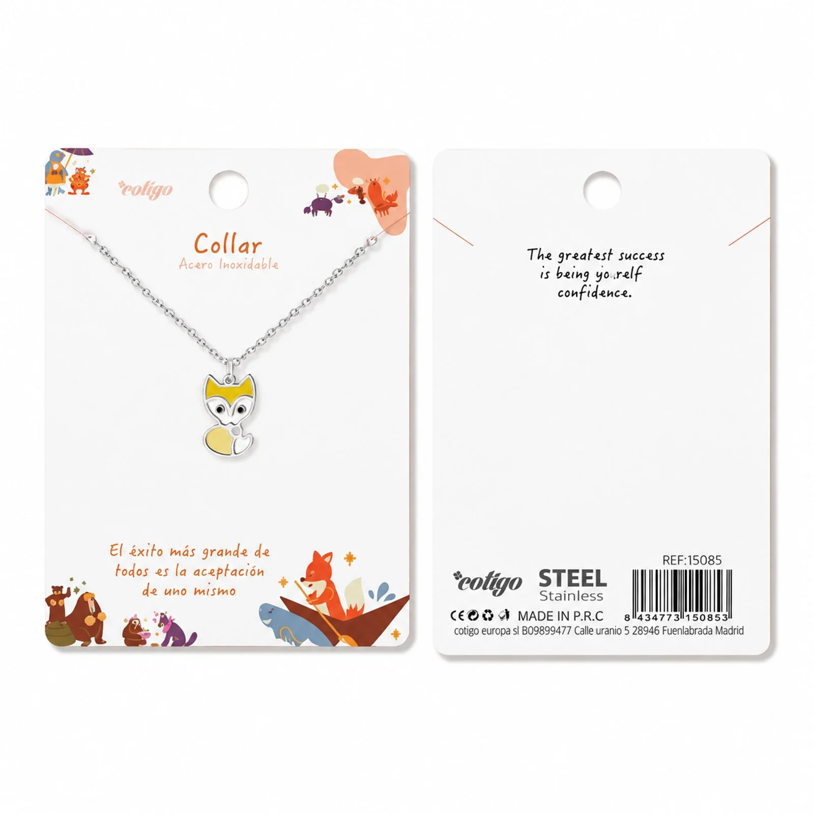 COLLAR NIÑA ACERO COLOR PLATEADO