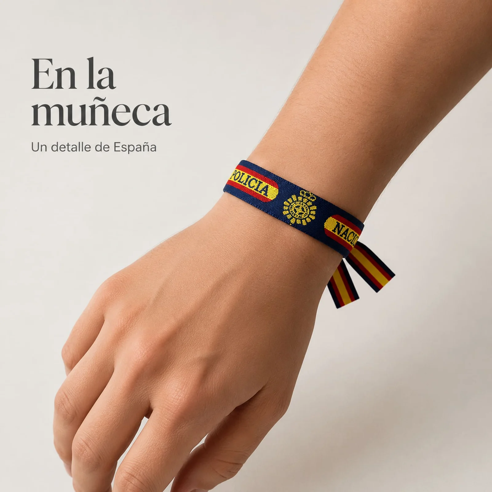 PULSERA ESPAÑA TEJIDO-POLICIA NACIONAL