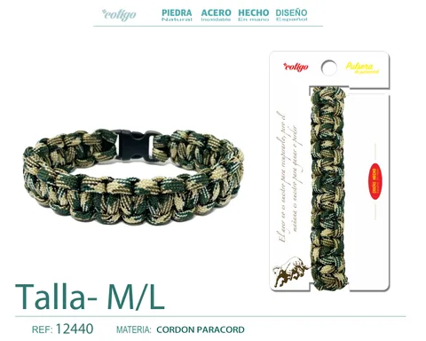 PULSERA PARACORD TRENZADO TALLA PEQUENA