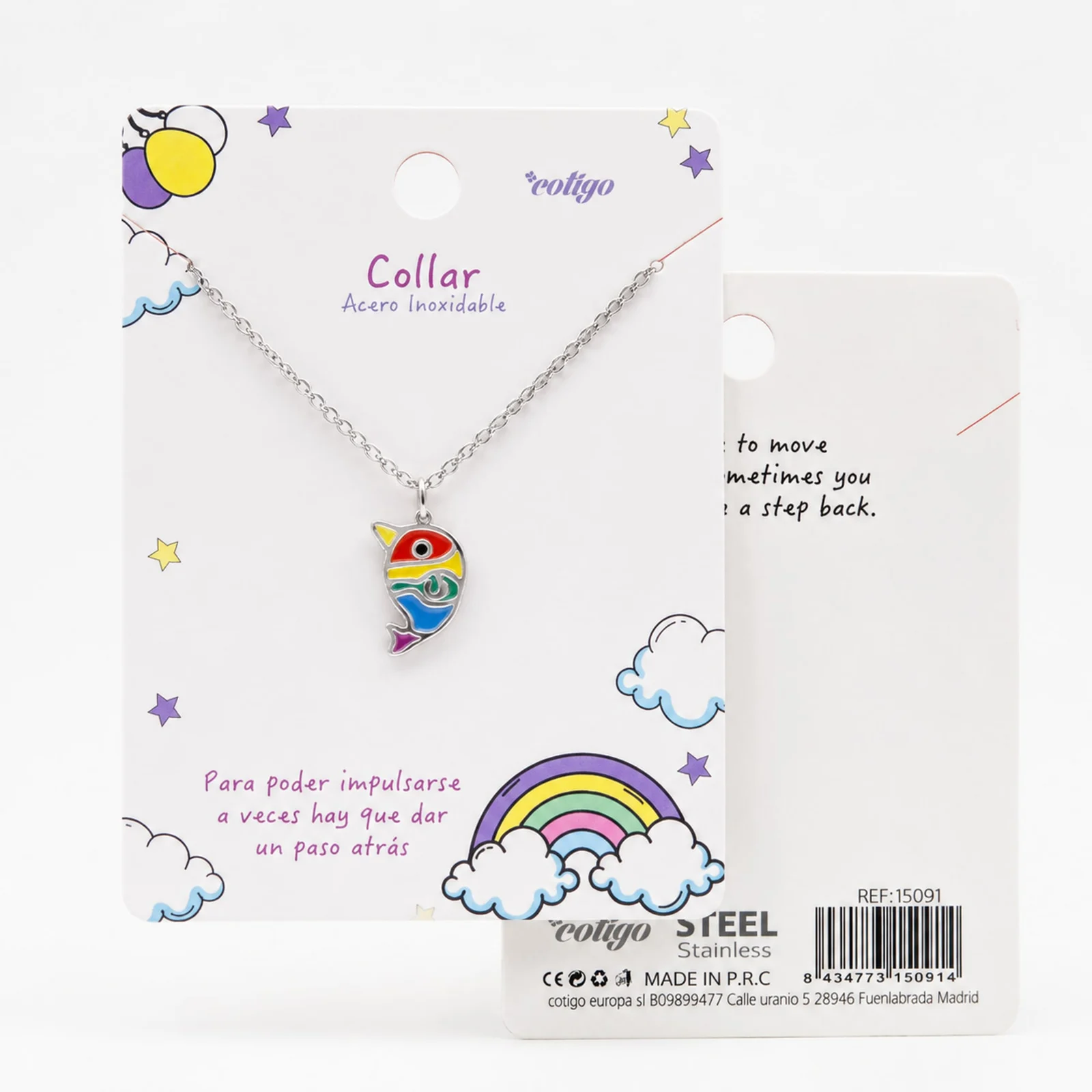 COLLAR NIÑA ACERO COLOR PLATEADO