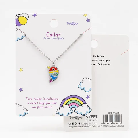 COLLAR NIÑA ACERO COLOR PLATEADO