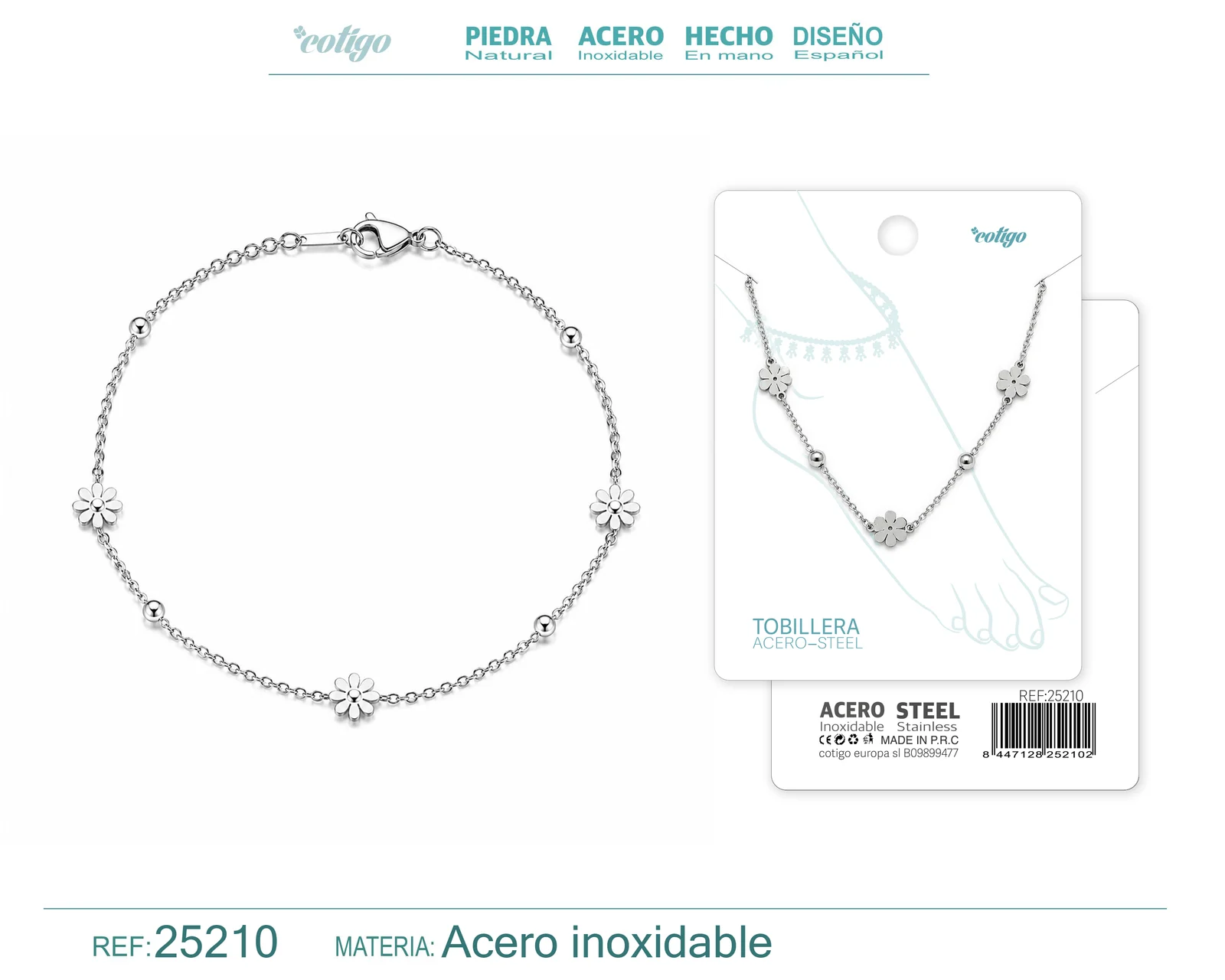 TOBILLERA ACERO INOXIDABLE