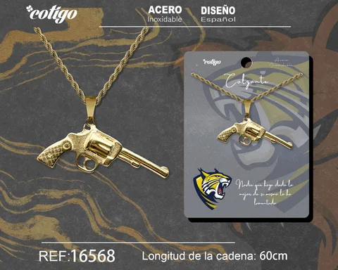 COLGANE HOMBRE ACERO COLOR DORADO