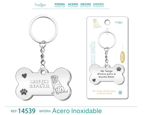 LLAVERO ACERO DE PERRO MASTIN ESPAÑOL