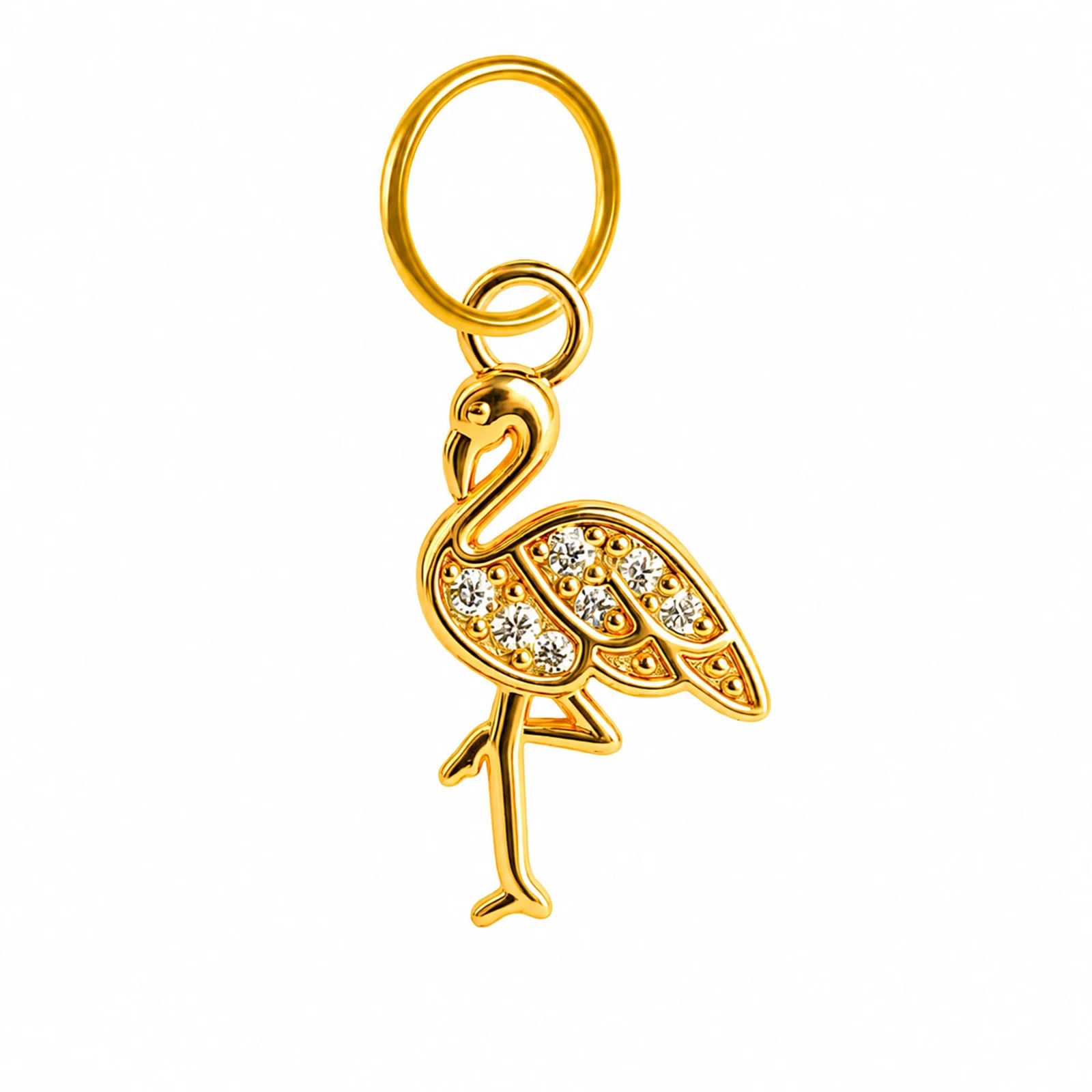 CHARM DE COBRE CHAPADO ORO 14K CON CIRCONITA