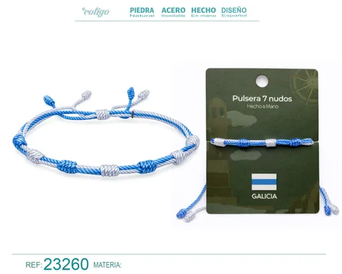 PULSERA 7 NUDOS DE BANDERA DE  GALICIA