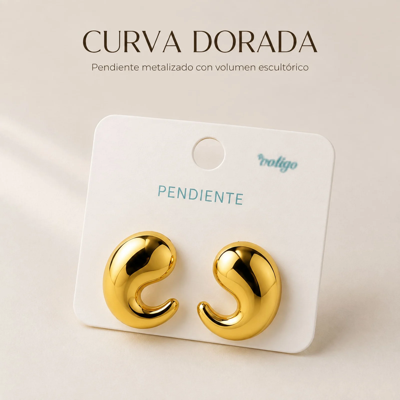 Pendiente de Plástico Metalizado