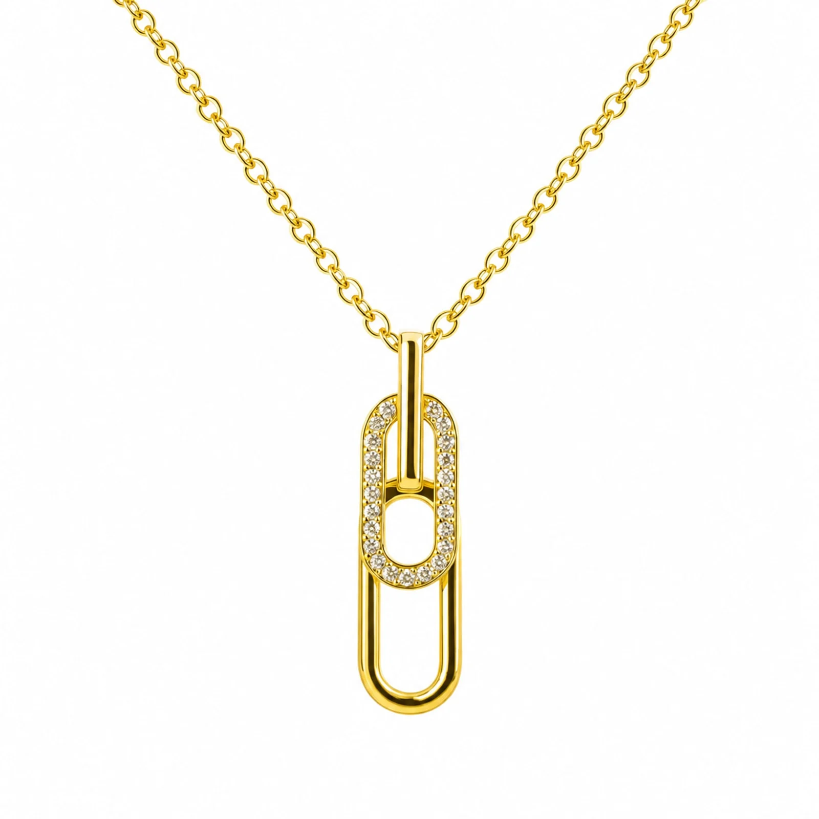 COLGANTE CHAPADO ORO 14K CON CIRCONITA