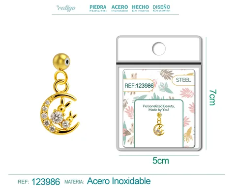 CHARM DE COBRE CHAPADO ORO 14K CON CIRCONITA-CON BOLA DE GOMA