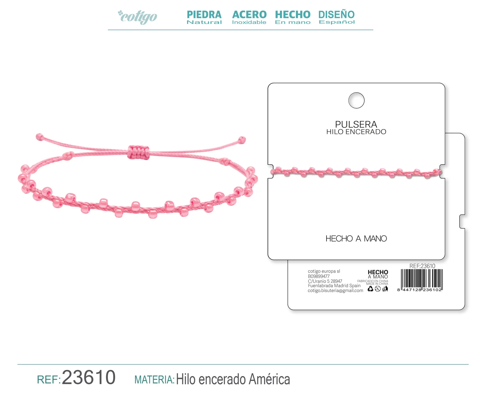 PULSERA HILO ENCERADO