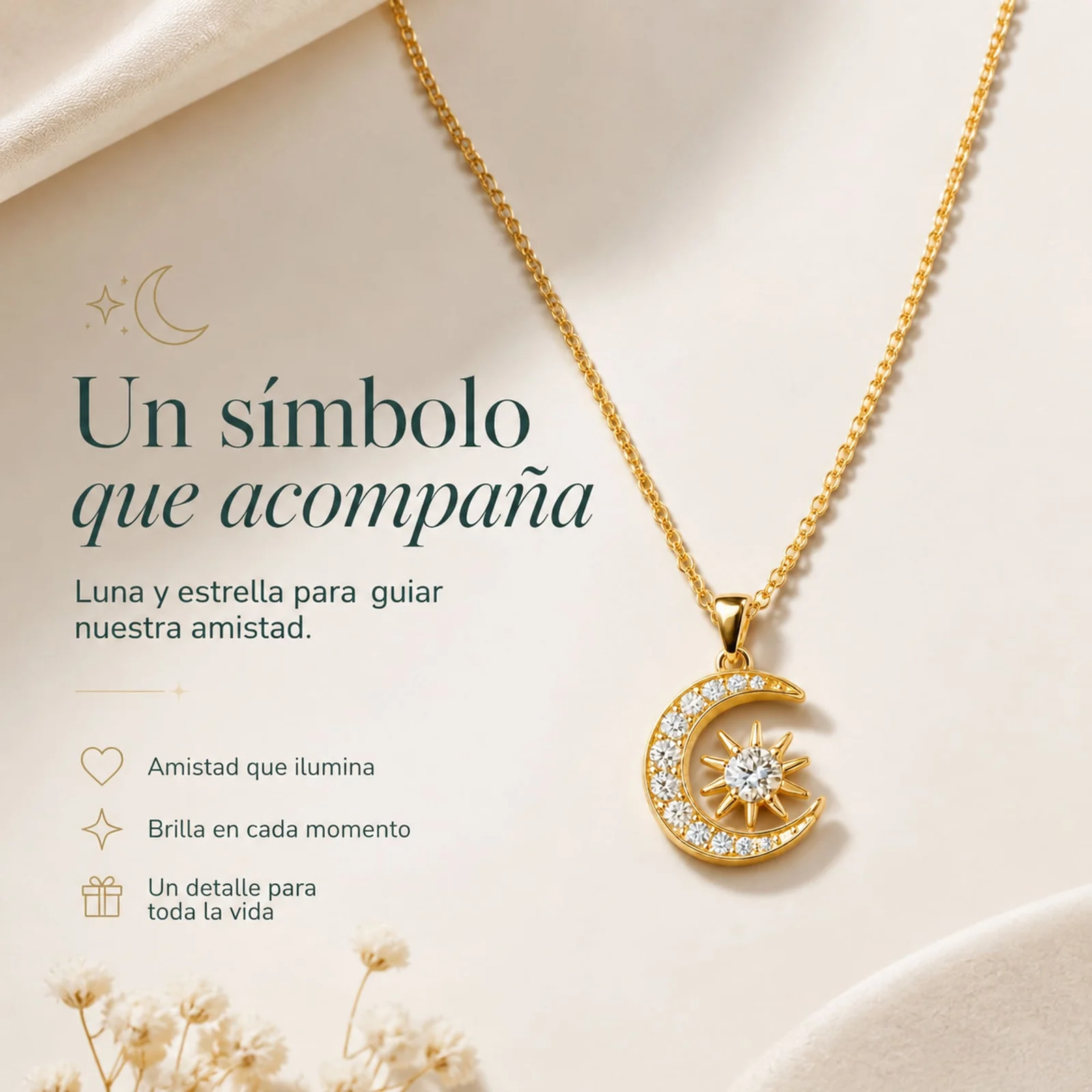 COLLAR ACERO CON CIRCONITA PARA REGALAR A  AMIGA