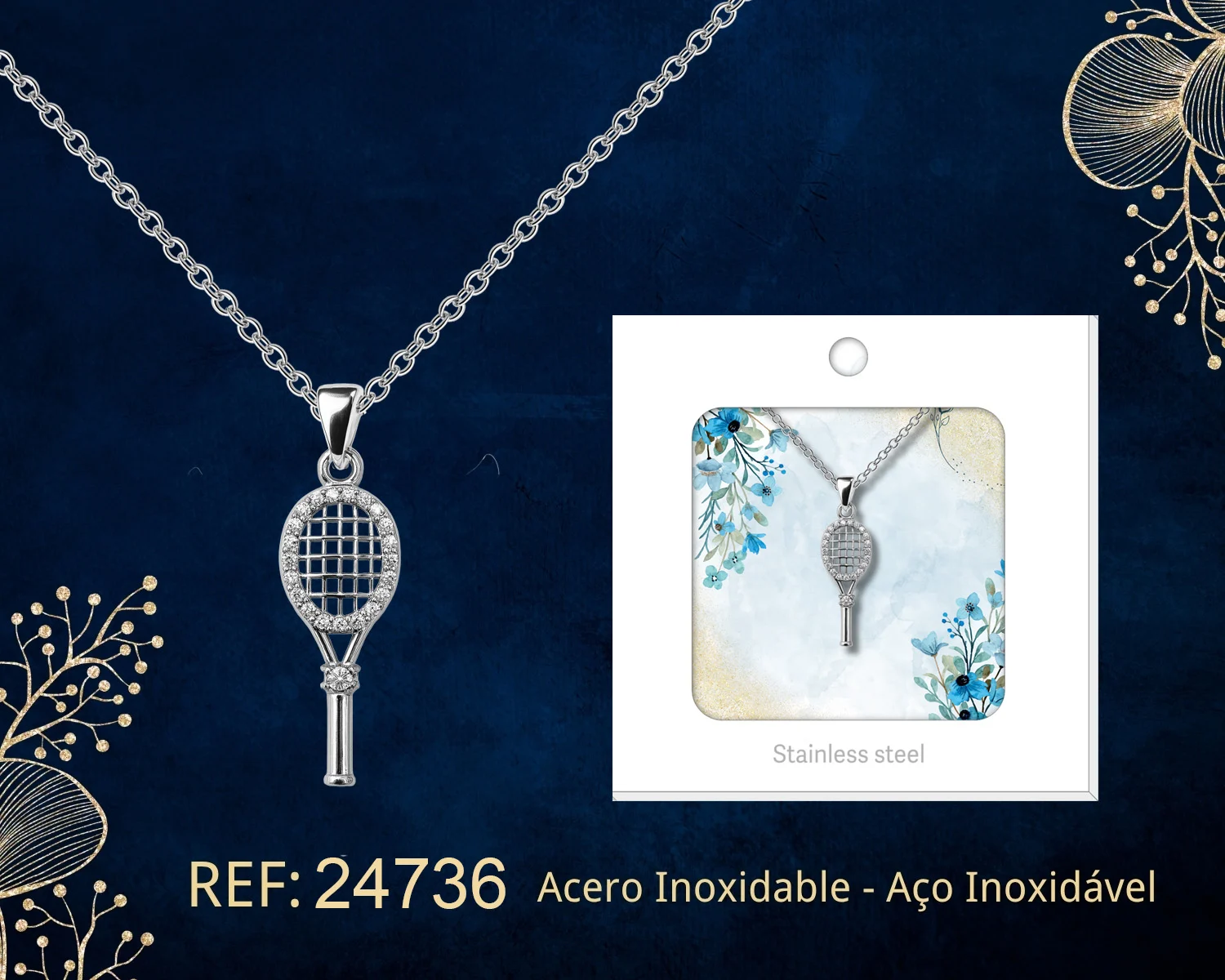 COLGANTE CHAPADO ORO 14K CON CIRCONITA